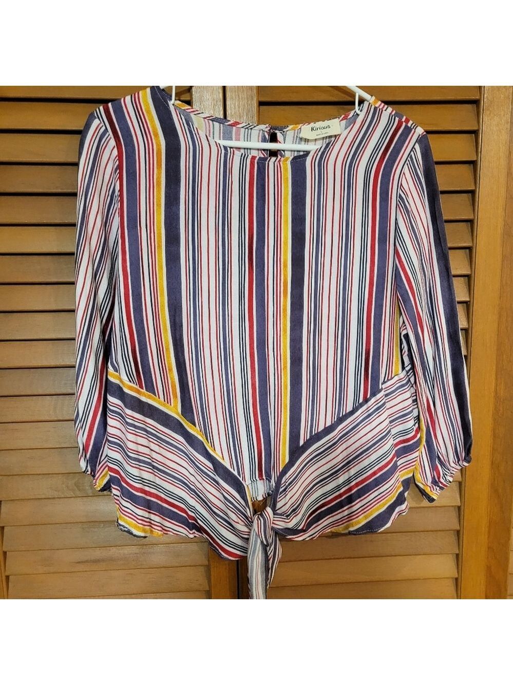 Kirious Women's 3/4 Sleeve Top - Front Tie - Picture 3 of 8